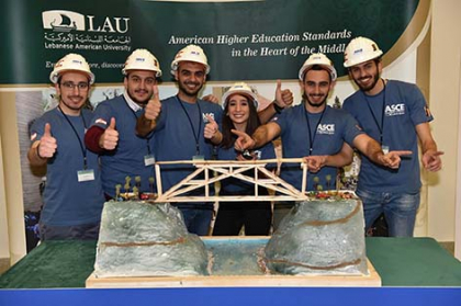 منافسة بناء الجسور في الجامعة اللبنانية الاميركية