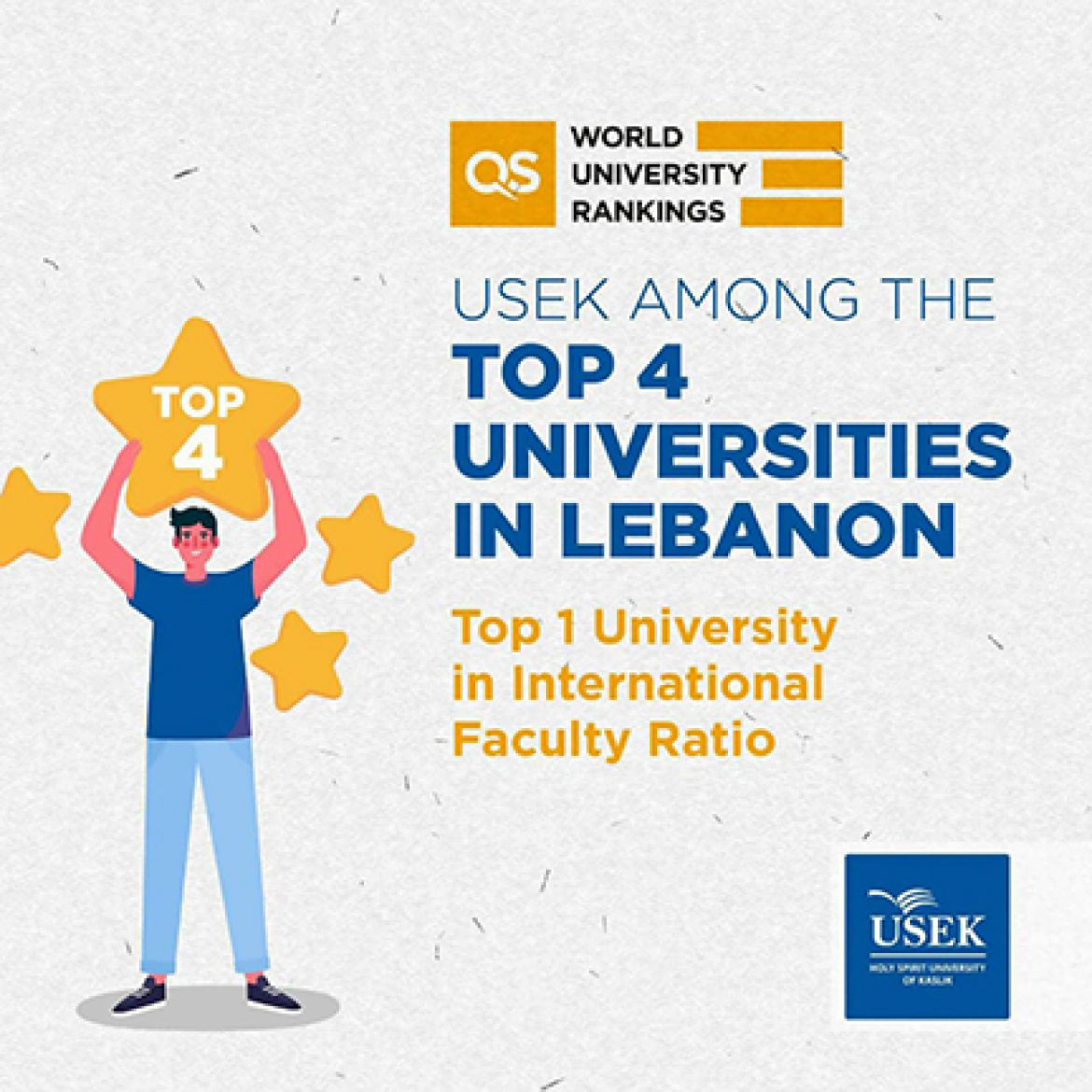 USEK ranked among the Top 4 universities in Lebanon