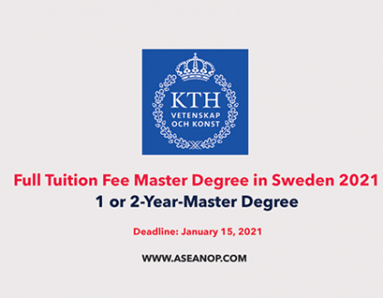 KTH Scholarship for Non-EU Students to Study Master in Sweden 2021